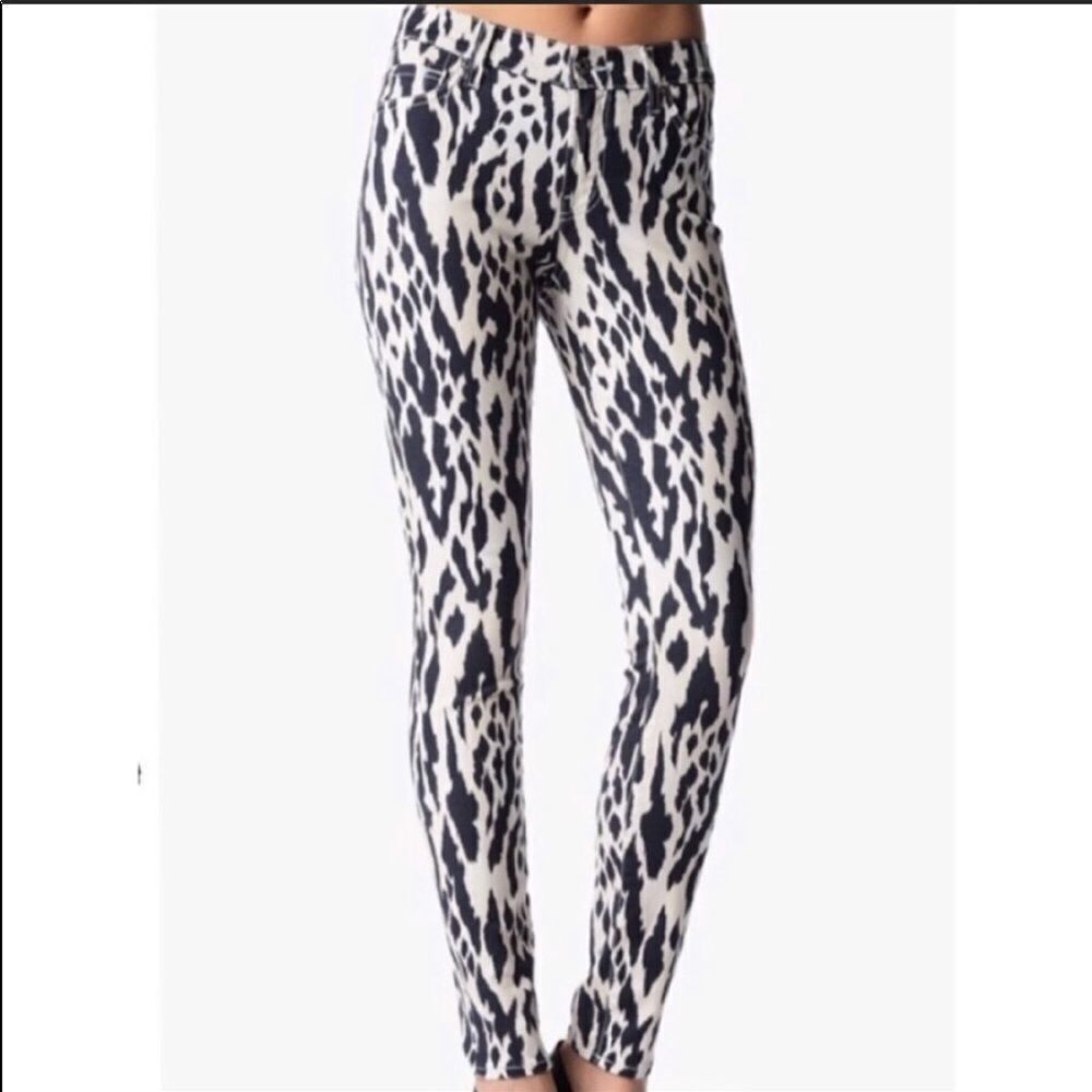 7 FOR ALL MANKIND | Leopard Skinny Jeans Size 25